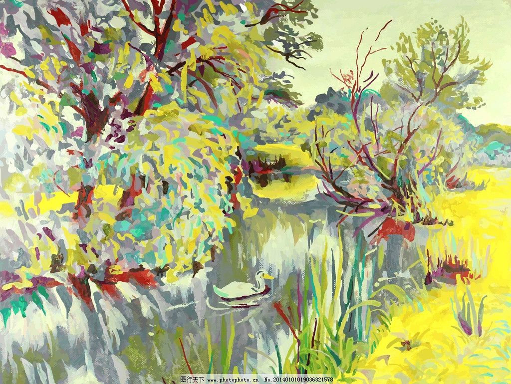 装饰画 壁画 欧式风景 绘画书法 艺术品 美术绘画 文化艺术 矢量 eps