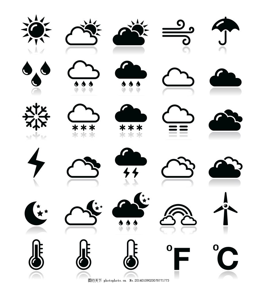 天气小雨 矢量图_天气图标图片[eps,矢量图]