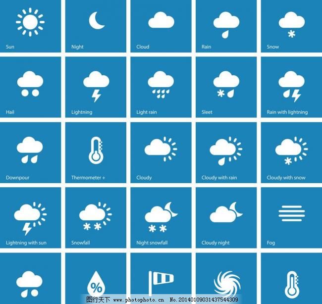 大雪天气符号|电视天气预报中雪的符号