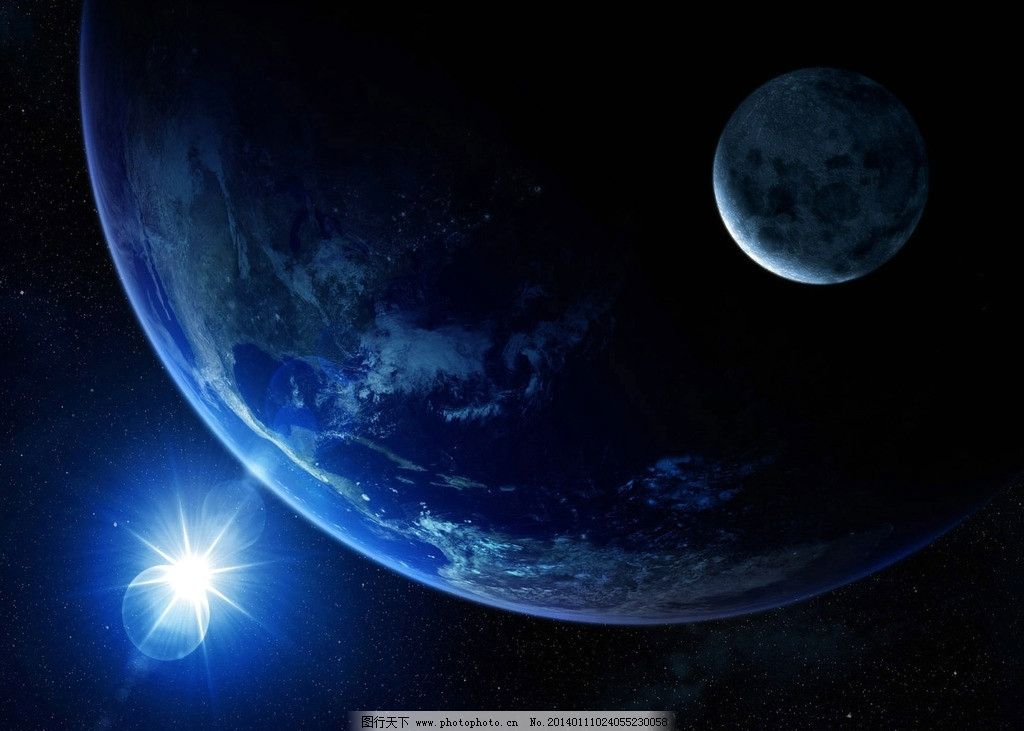 浩瀚太空星轨抽象星空装饰画素材蓝色星空壁纸