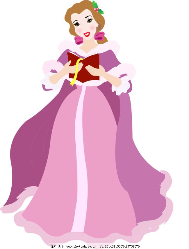 公主矢量素材,公主矢量素材免费下载 粉红色裙