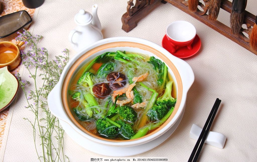 虾干粉丝杂菜煲图片