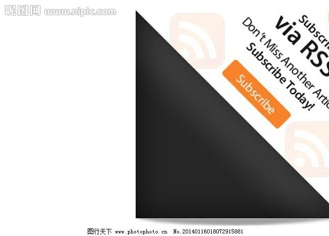 带阴影的撕页广告代码图片_网页界面模板_UI界