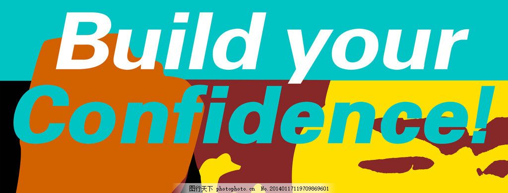 建立你的信心,学校 英语角 海报设计 广告设计模