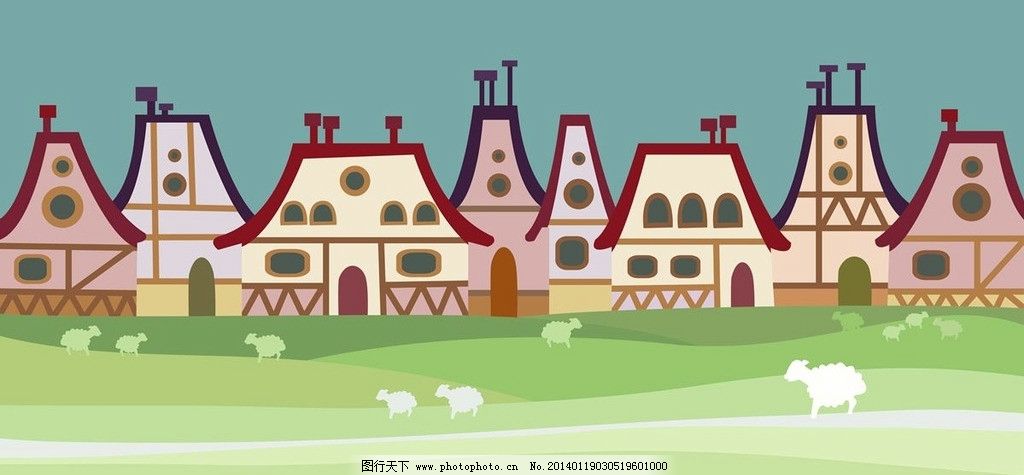 卡通房子 房屋 房子 民宅 住宅 建筑 房屋设计 房子设计 建筑设计 卡通世界 童话世界 小乡村 时尚背景 绚丽背景 背景素材 背景图案 矢量背景 背景设计 抽象背景 抽象设计 卡通背景 矢量设计 卡通设计 艺术设计 卡通城市设计 广告设计 矢量 EPS