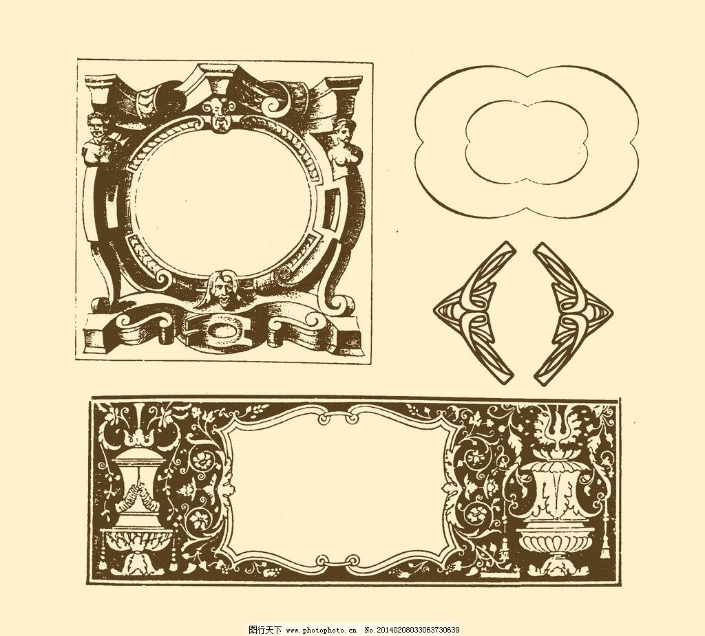 边框 边线 外框 花边 框线 装饰 非矢量 复古 欧式 浮雕 画框 边框