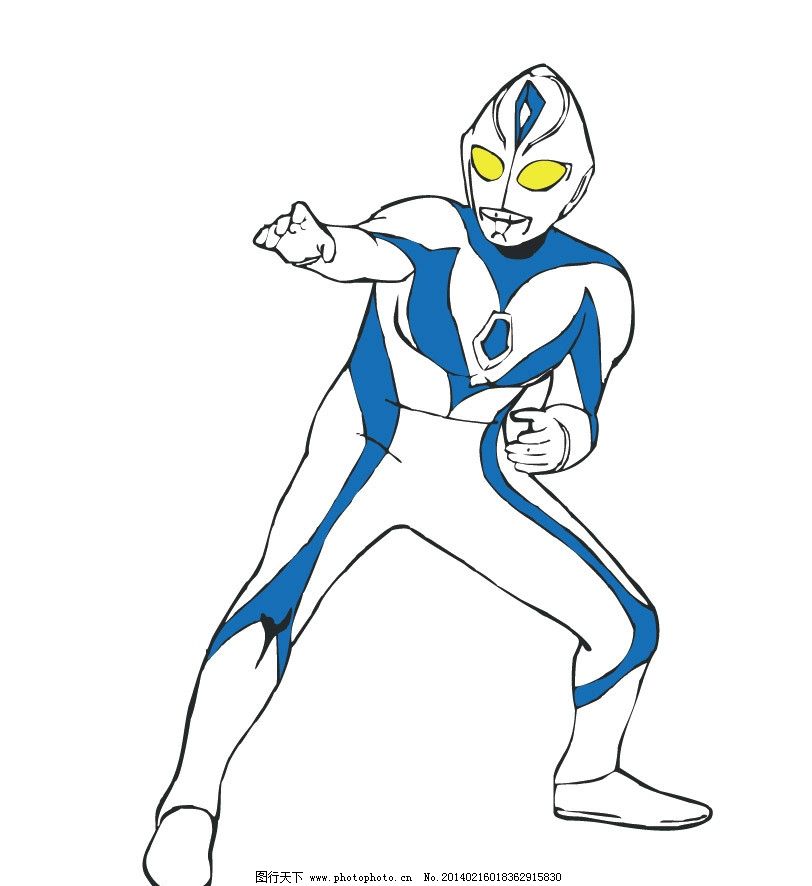 奥特曼超人 卡通人物 儿童电视人物 超人 儿童插画 动物卡通 服装印花