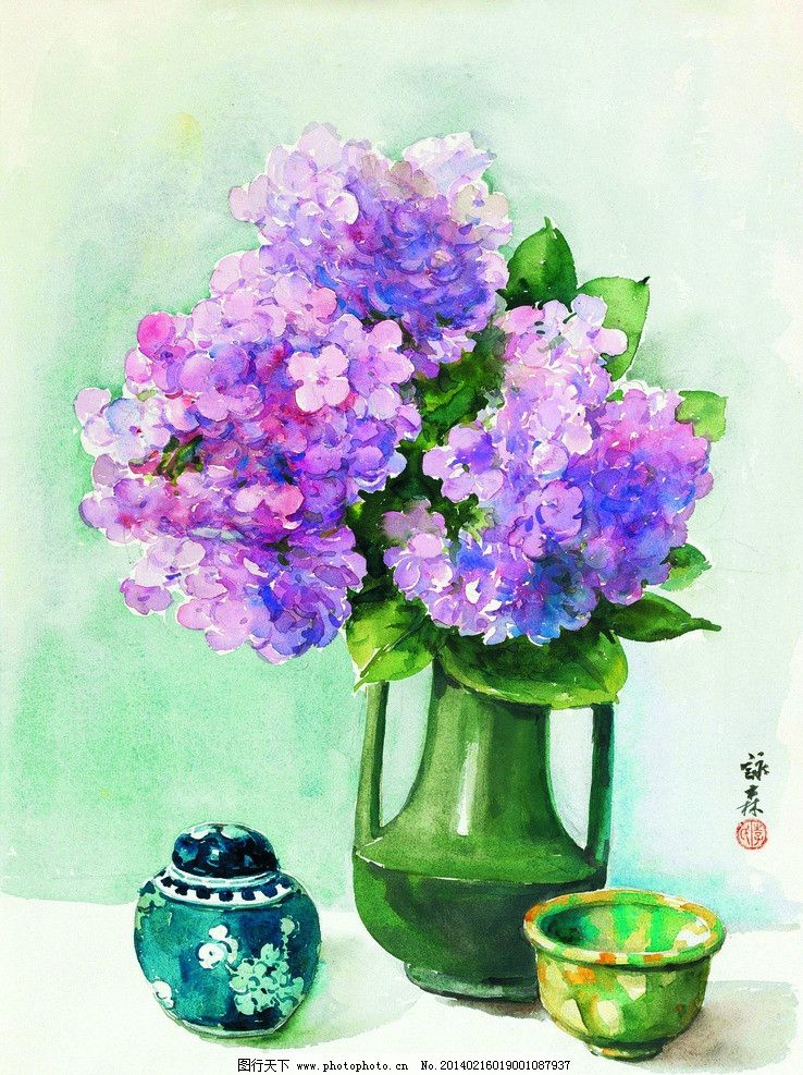 素描静物画花的图片图片展示