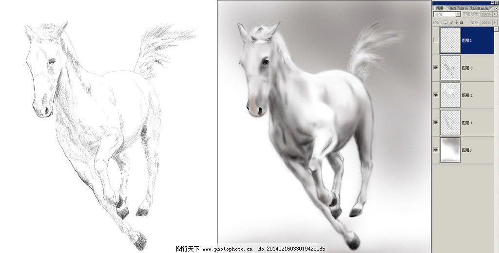手绘白马 白马素材下载 白马模板下载 白马 2014 马年 骏马 马 奔腾 奔驰 飞奔 奔马 高头大马 奔跑 动物 高清 家畜 鼠绘 手绘 画 数位板 手绘板 素描 白描 线稿 渲染 水墨 PSD分层素材 源文件 72DPI PSD
