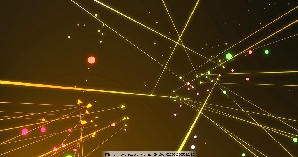 金色光线粒子绚丽视频_影视特效素材_影视编