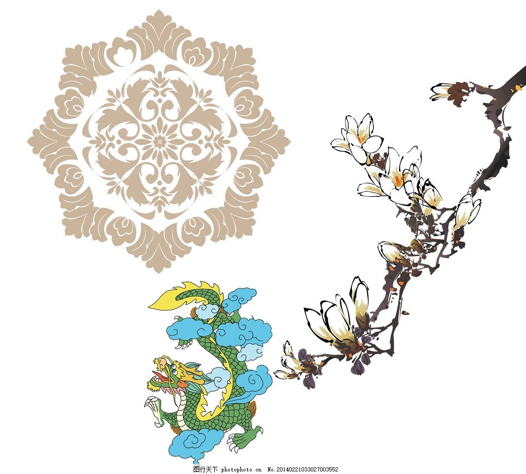 线性花纹 底纹 暗纹 花边 边框 花形花纹 圆形边框 欧式 花朵 花枝