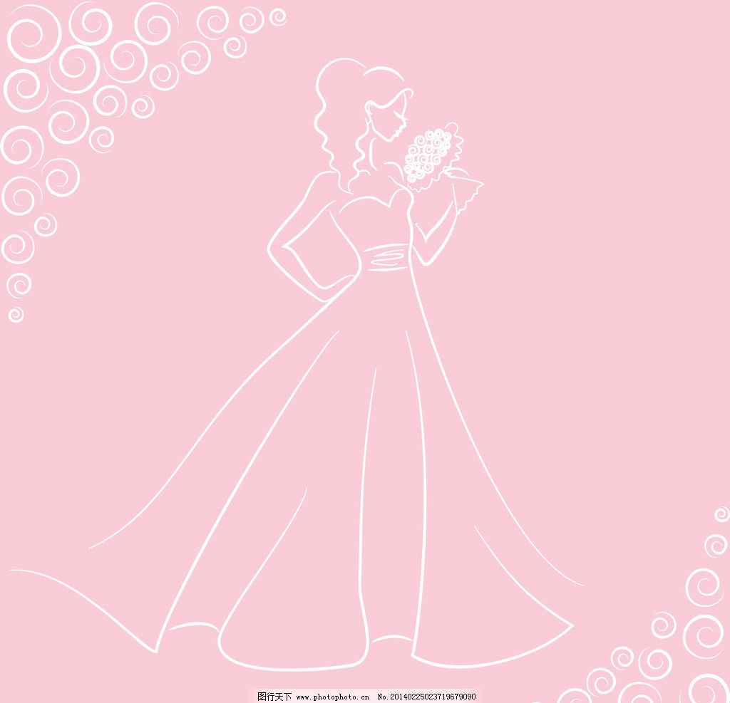 手绘新娘 新娘 婚纱 装扮 素描新娘 婚礼 手绘 婚庆 邀请函 结婚 请柬 邀请 丝带 蝴蝶结 贺卡 卡片 西式 欧式 矢量素材 人物矢量素材 妇女女性 矢量人物 矢量 EPS