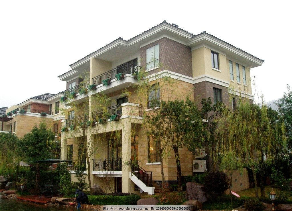 联排别墅 农村 房屋 设计 效果 建筑摄影 建筑园林 摄影 72dpi jpg