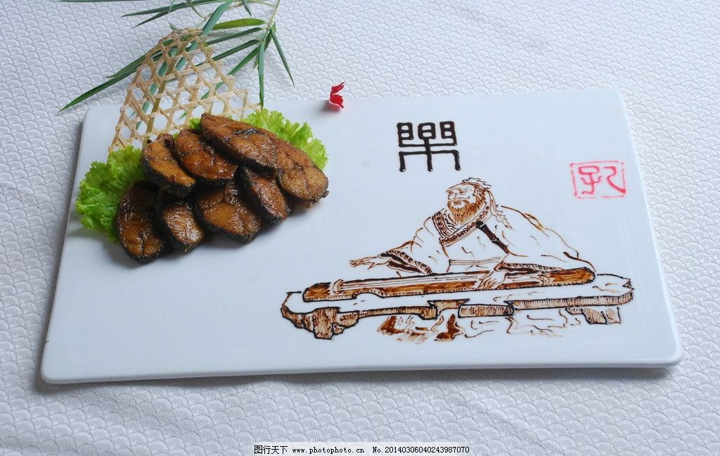 中餐漂亮摆盘_哈密瓜皮摆盘_西餐简单摆盘_复古餐具摆盘- 楚楚之家