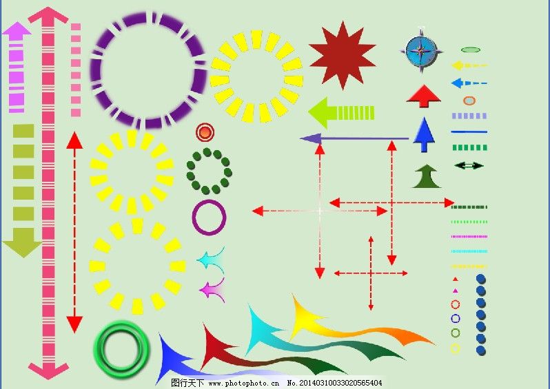 PS平彩图轴线景观分析素材