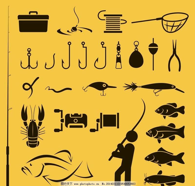 钓鱼设计钓鱼图标图片