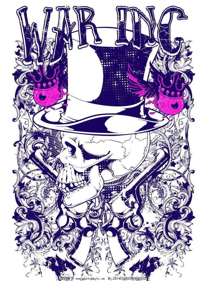 纹身图案T恤花纹图片_设计案例_广告设计_图