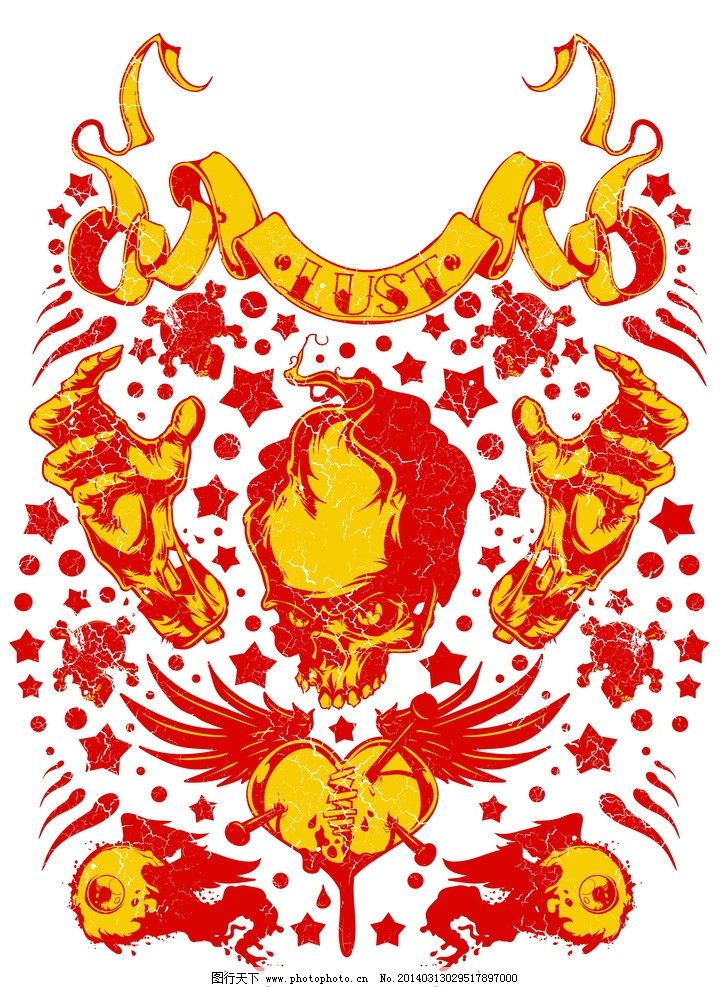 纹身图案T恤花纹图片_设计案例_广告设计_图