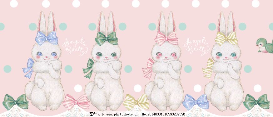 可爱兔子 可爱 兔子 波点 粉色 动图 gif动画 动漫动画 设计 72dpi