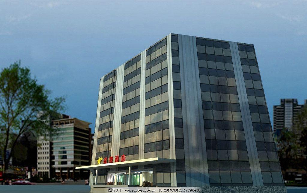 酒店外观图,酒店,外观,效果图,建筑,天空,3D作品,3D设计,设计,72DPI,JPG