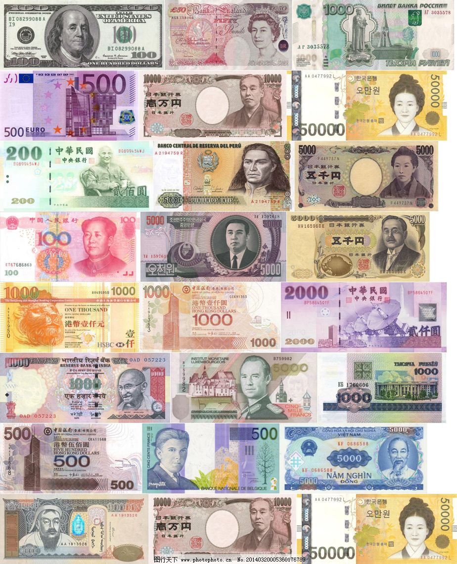 各国钱币图片_动漫卡通_插画绘画-图行天下素材网