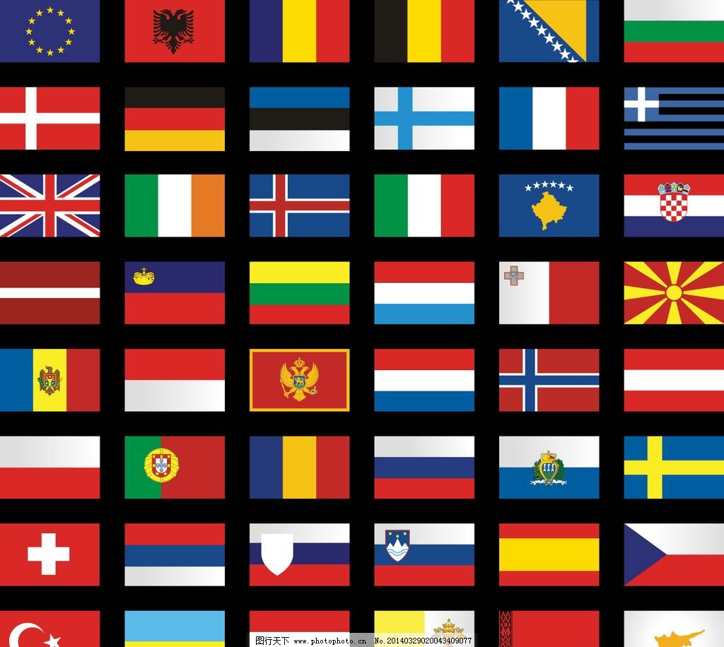 各国国旗图标图片素材-编号23541168-图行天下